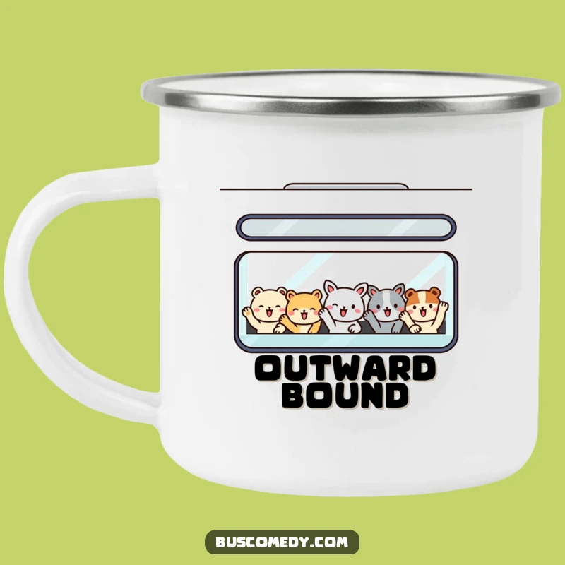 Funny Animal Bus Camping Mug: Durable Passengers Cup for Cheerful Adventures