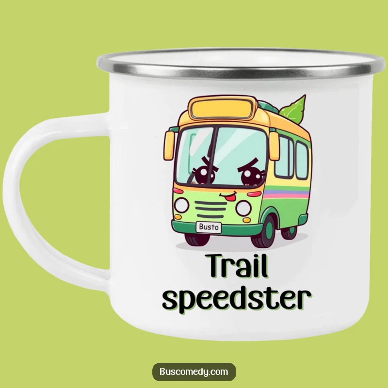 Funny Determined Bus Leaf Race Camping Mug: Outdoor Adventure Gift