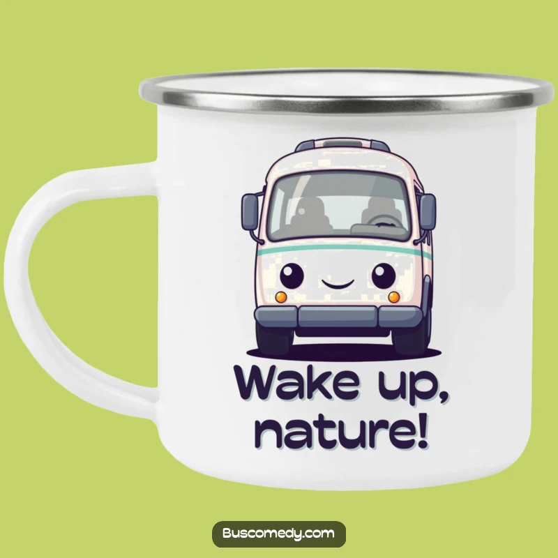 Funny Bus Honking Camping Mug: Cheerful Adventures & Humor