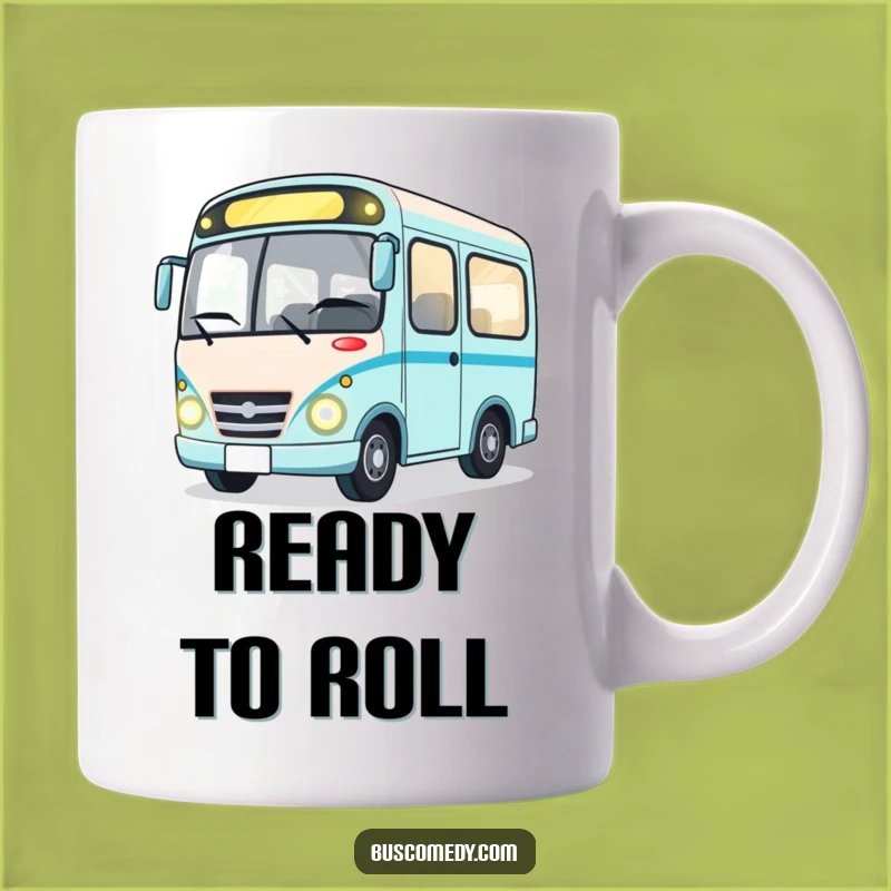 Funny Winking Bus Mug: Adorable & Cheerful Character Gift for Bus Lovers