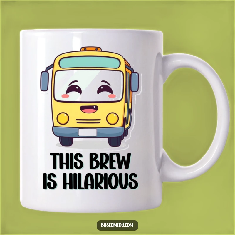 Funny Laughing Bus Mug: Foggy Windshield Surprise, Perfect Funny Gift for Jokers