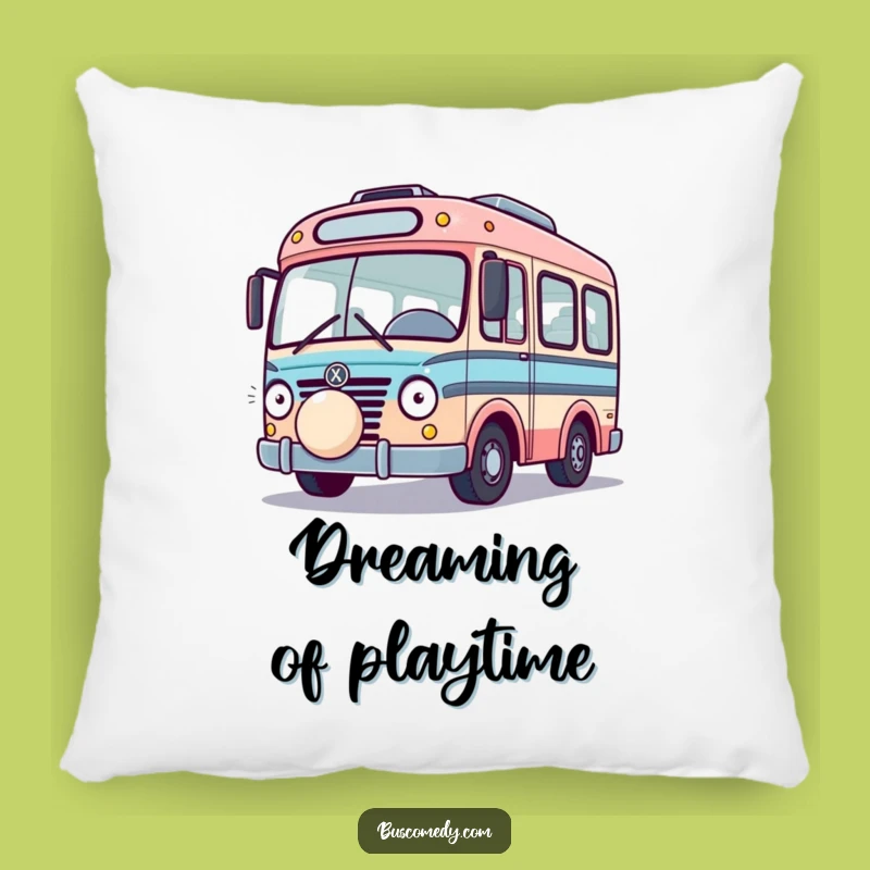 Comfortable Funny Playful Bus Pillow: Bouncing Ball Cushion, Cozy Funny Gift!