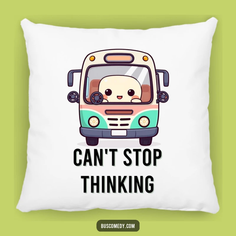 Funny Kawaii Bus Pillow: Snuggle with a Juggling Steering Wheel Character