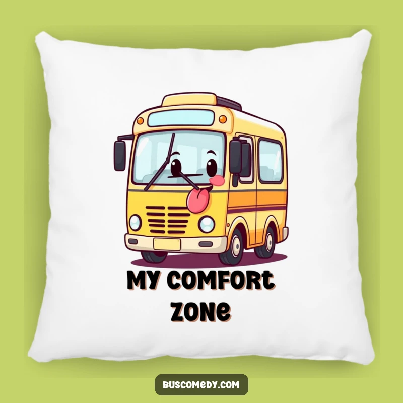 Funny Bus Tongue Out Pillow: Comfy & Cheeky Decor, The Perfect Humorous Gift!