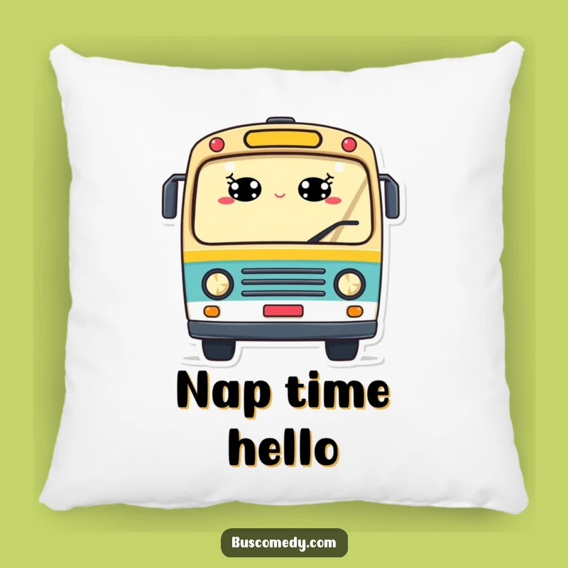 Funny Smiling Bus Pillow: Cozy Comfort with a Cheery Friend, Funny Gift