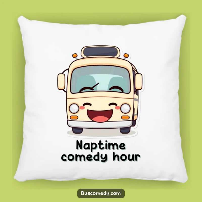 Funny Giggle Bus Pillow: Cozy Joke Telling Bus Cushion, Hilarious Home Decor Gift!