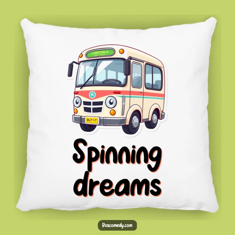 Funny Dizzy Bus Pillow: Soft Comfort, Hilarious Spinning Design, Funny Gift