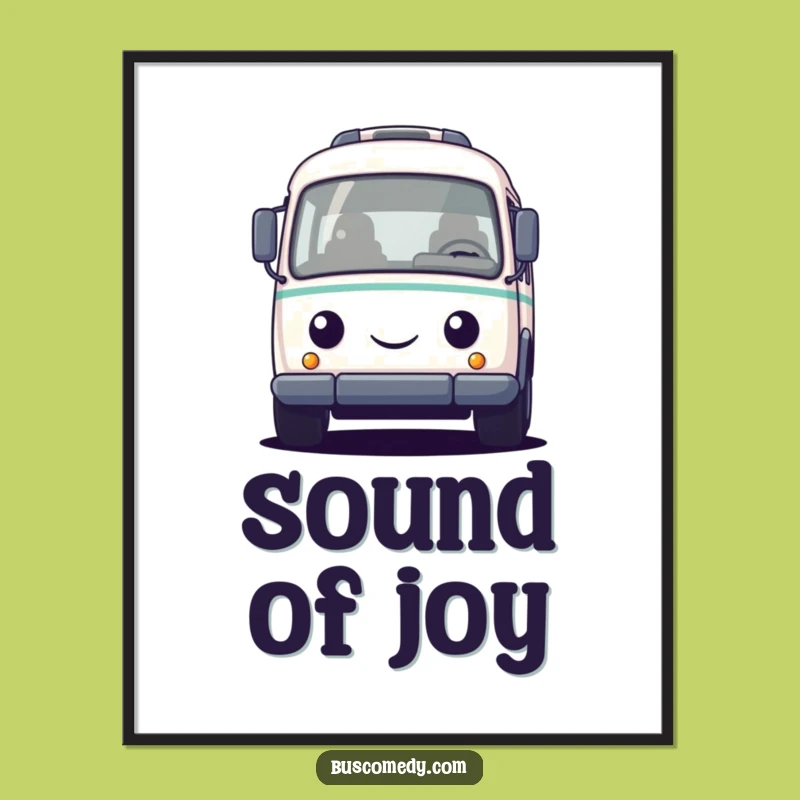 Funny Bus Honking Digital Print: Instant Cheerful Wall Art