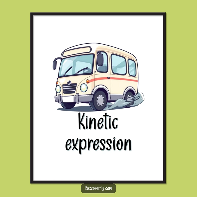 Funny Drifting Bus Digital Art - Instant Action Download!