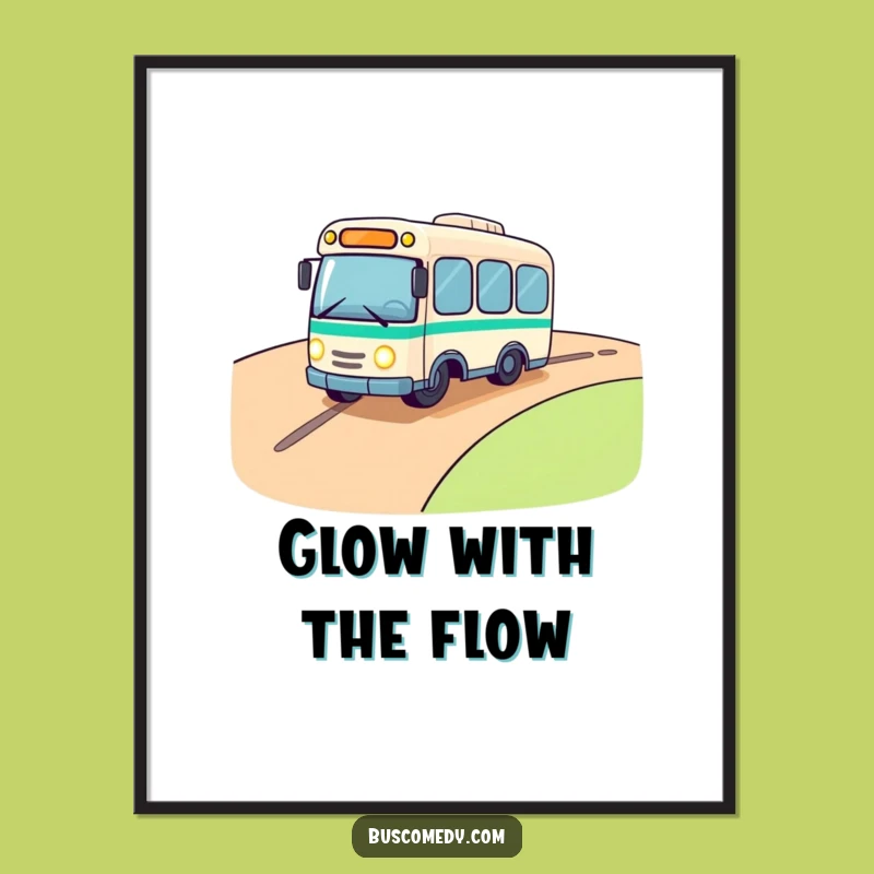 Funny Rolling Bus Digital Art: Instant Adventure for Your Walls