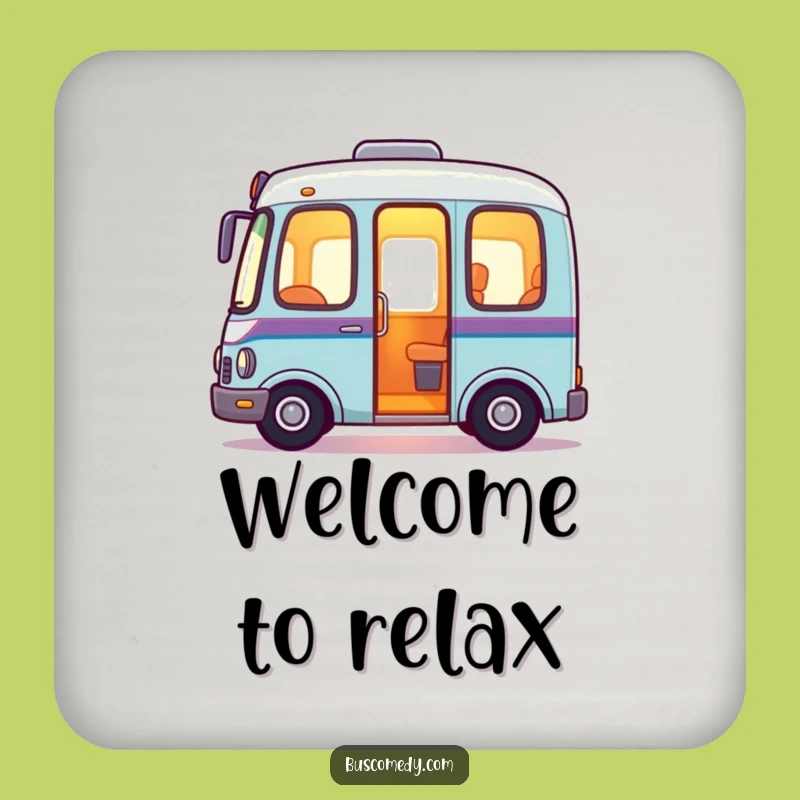 Friendly Glow Bus Coaster: Cozy Illuminating Bus Drink Protector, Welcoming Accessory!