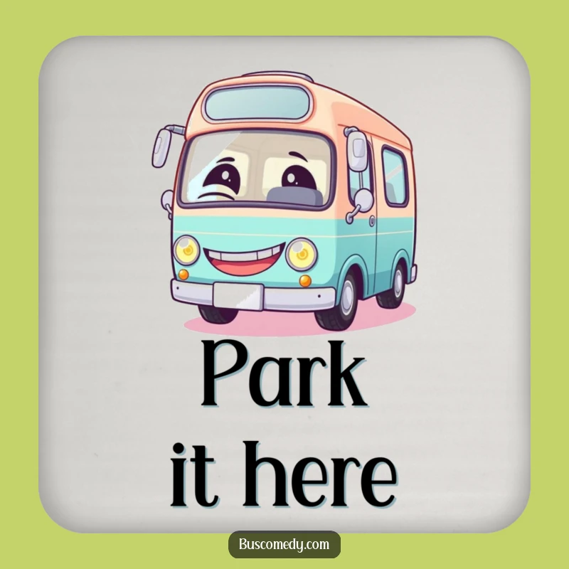 Funny Winking Bus Coasters: Protect Surfaces with a Smile, a Funny Set