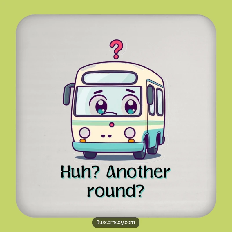 Funny Kawaii Bus Surprise Drink Coaster: Add Whimsical Protection