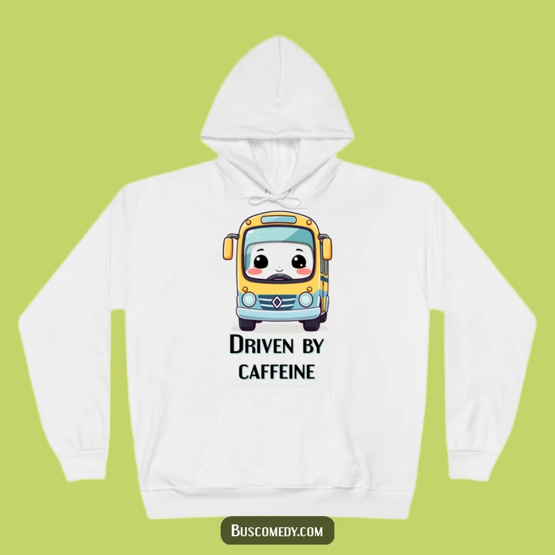 Cozy Funny Kawaii Bus Hoodie - Smiling Race Car Driver Gift