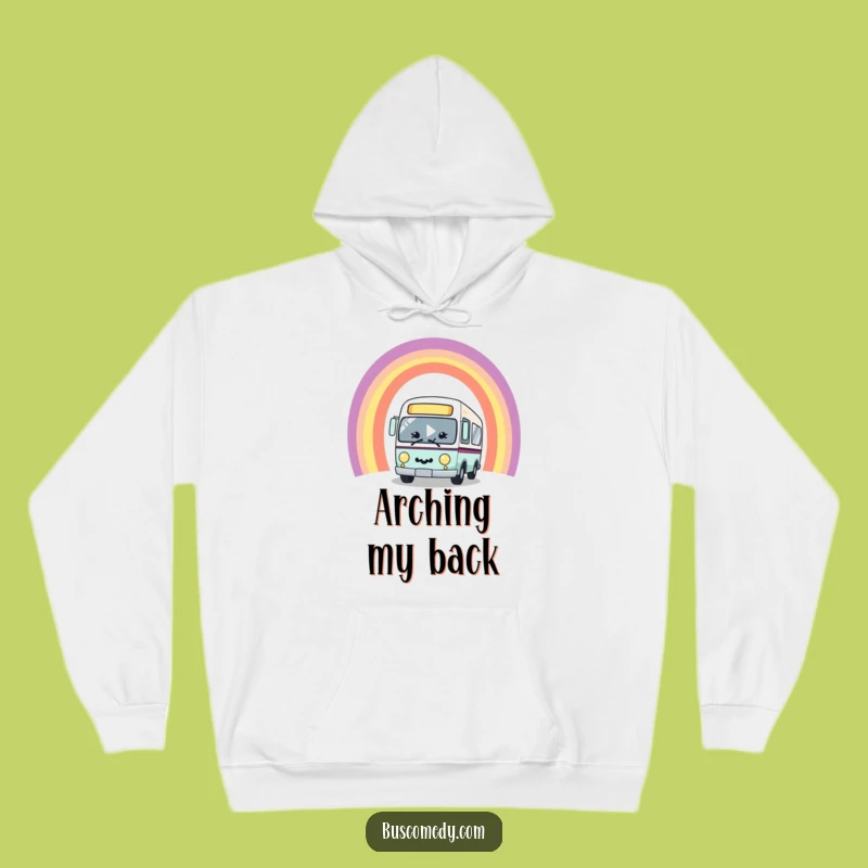 Funny Kawaii Bus Rainbow Hoodie - Cozy & Colorful Comfort