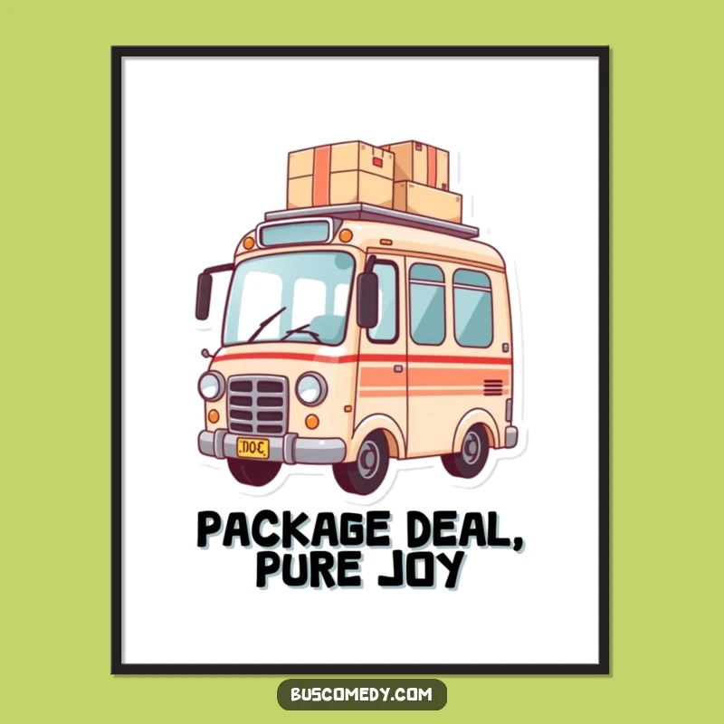 Free Printable Wall Art: Bus Packages, Funny Downloadable Art for Whimsical Decor