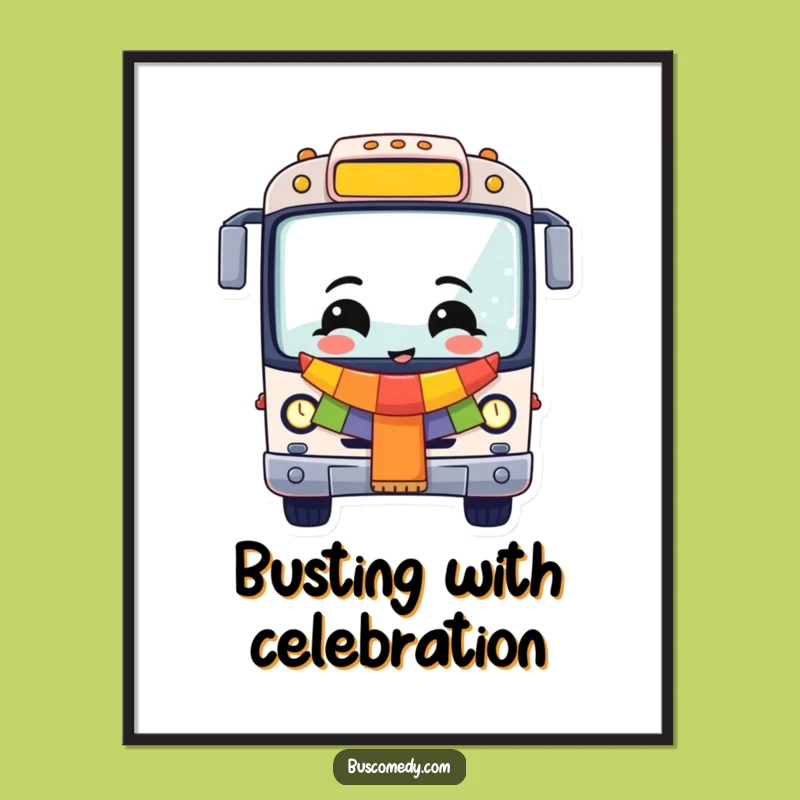 Free Printable Wall Art: Cheerful Bus Banner Decor, Festive Downloadable Art