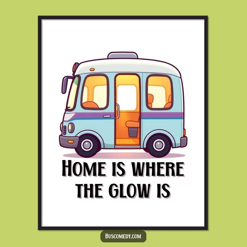 Funny Free Printable Bus Art: Warm Glowing Invitation Wall Decor