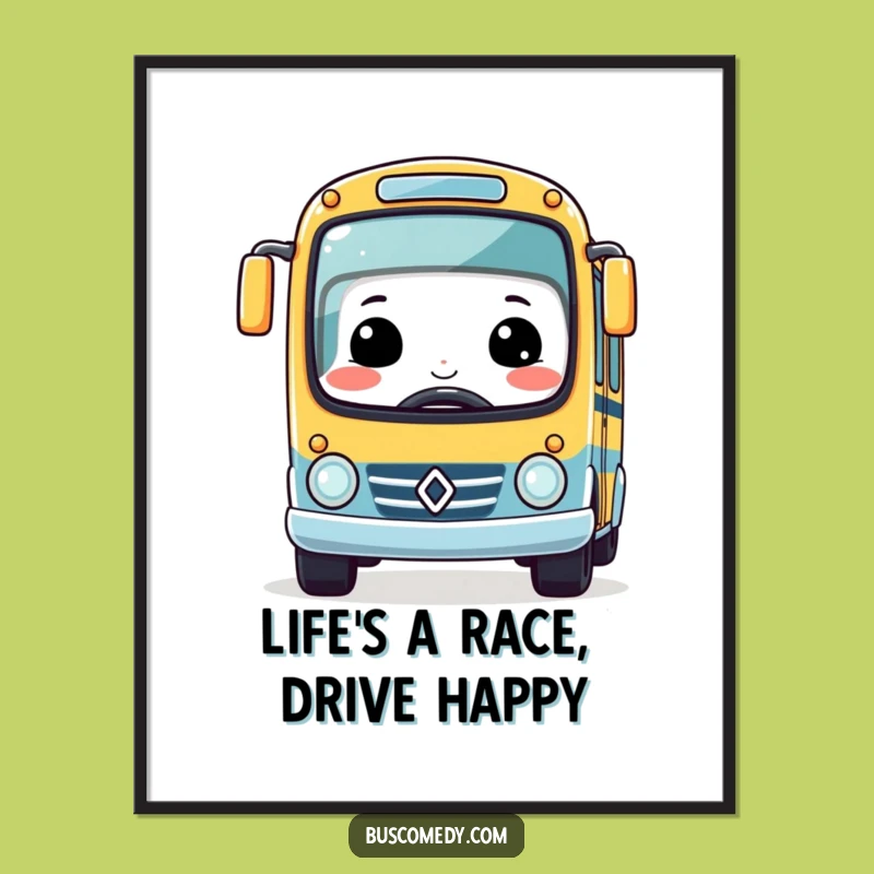 Free Printable Wall Art: Racing Bus, Fun Downloadable Decor for a Cheerful Room