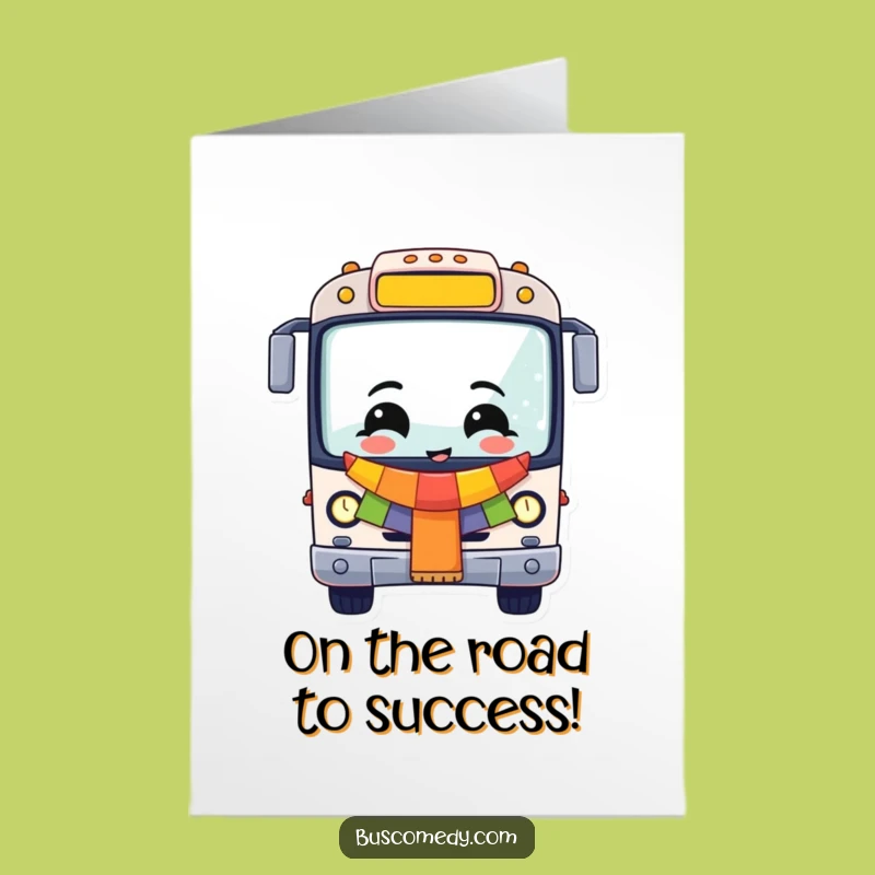 Free Printable Congrats Card: Celebratory Bus Banner, Festive Downloadable Gift