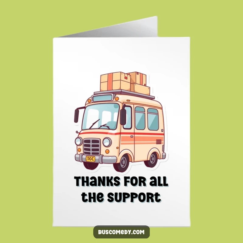Free Printable Thank You Card: Bus Packages, Funny Downloadable Gratitude