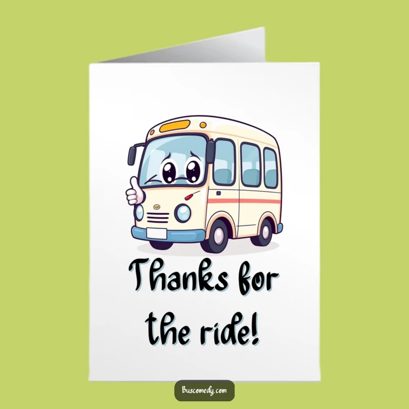 Free Printable Thank You Card: Happy Bus Thanks Downloadable