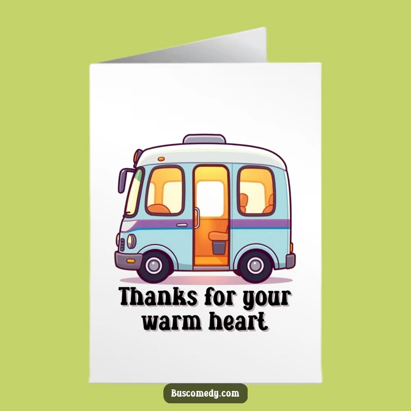 Free Printable Thank You Bus Card: Glowing Gratitude Download