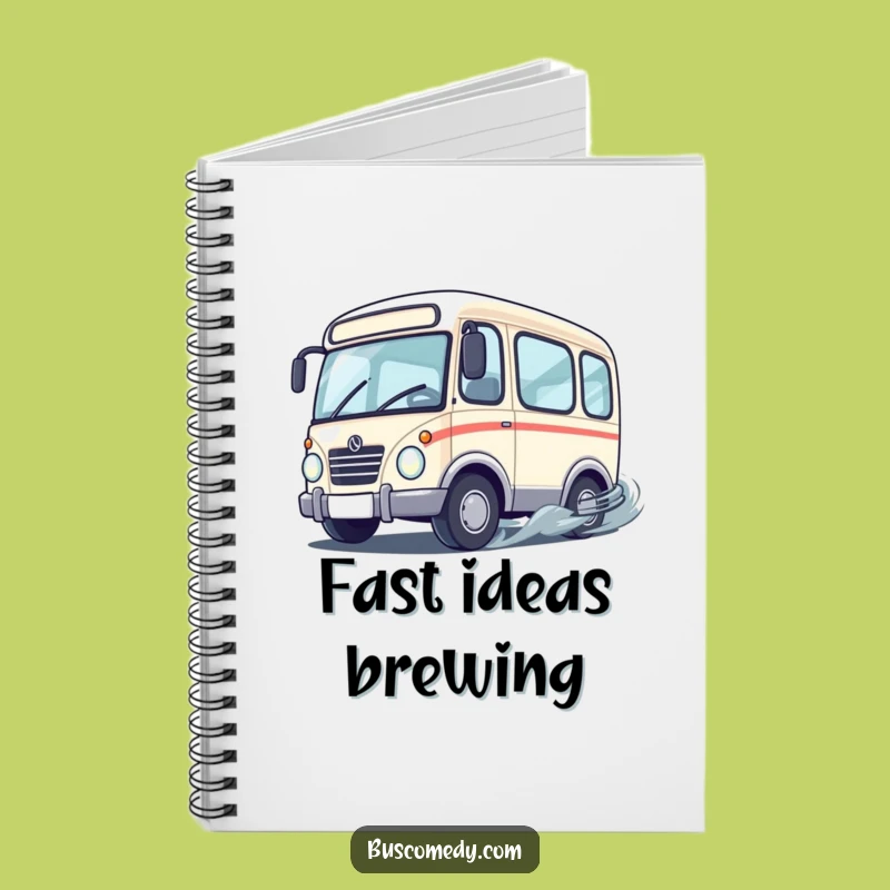 Funny Drifting Bus Notebook - Jot Down Fast Ideas!