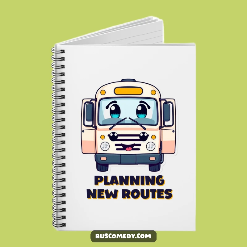 Funny Cheerful Bus Notebook - Journal for Adventurous Journeys
