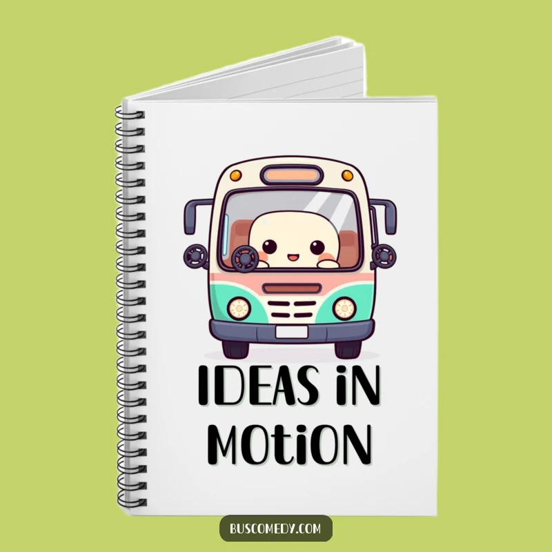 Funny Kawaii Bus Notebook: Juggling Ideas with Steering Wheels