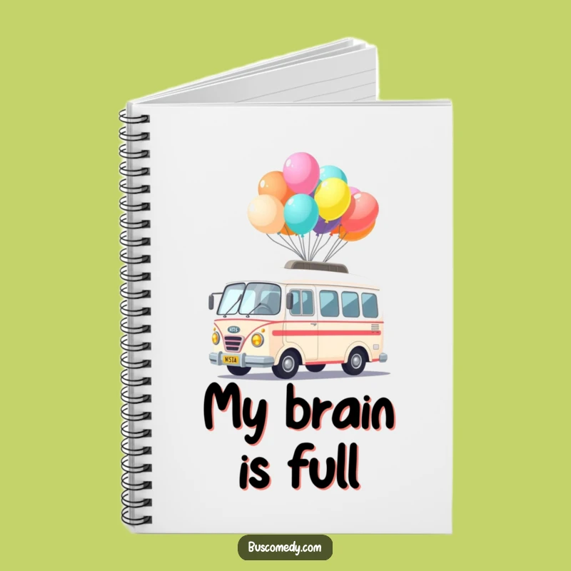 Funny Kawaii Bus Balloon Notebook: Jot Down Fun - Practical Funny Gift!