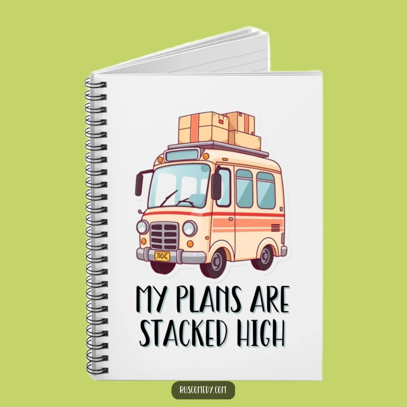 Funny Delivery Bus Notebook - Package Balancing Journal Gift