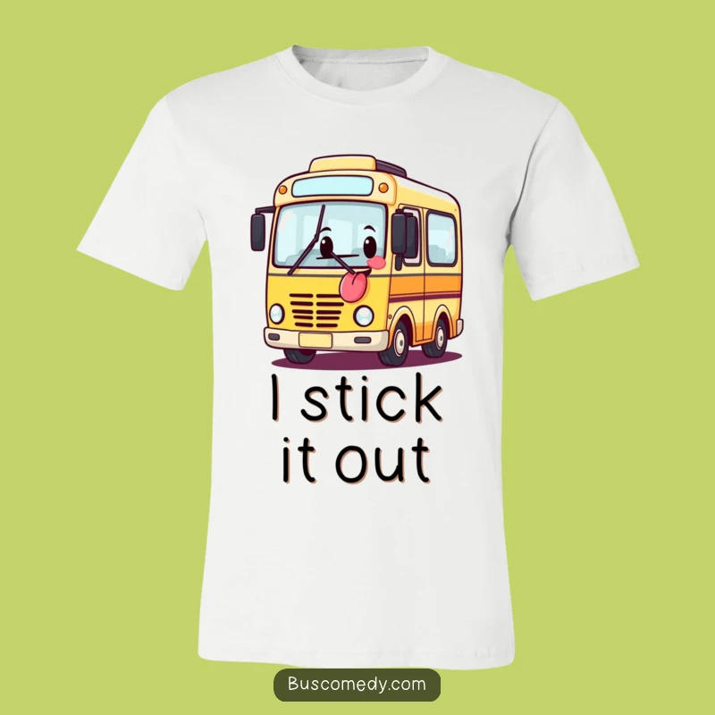 Funny Bus Tongue Out T-Shirt: Bold Character Humor, The Ultimate Comical Tee Gift!