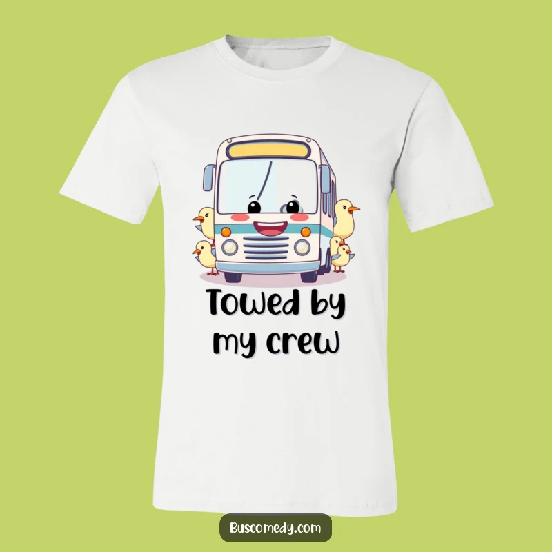 Funny Bus Towed by Birds T-Shirt: Hilarious Adventure Wear for a Playful Spirit!
