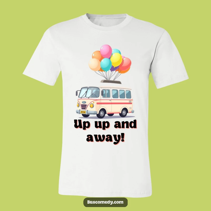 Funny Kawaii Bus Balloon T-Shirt: Playful Balance - Awesome Funny Gift!