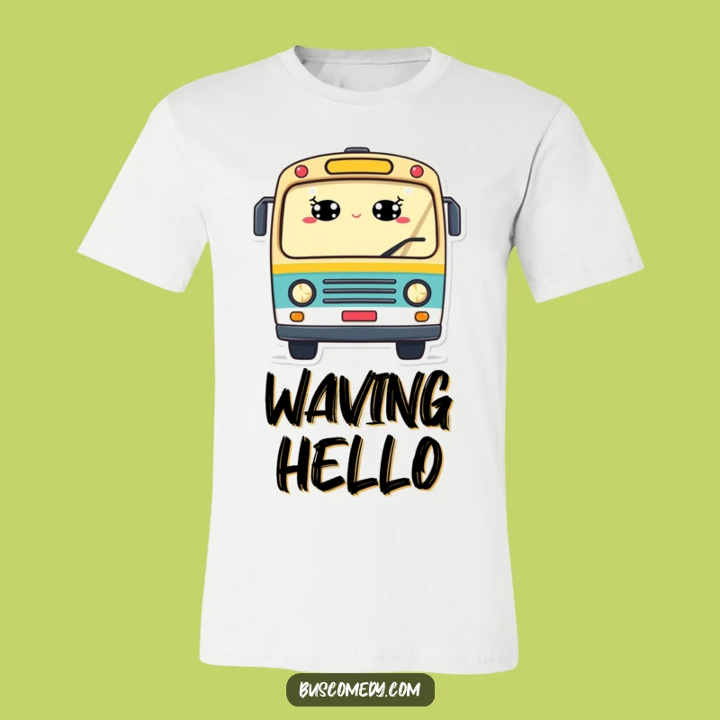 Funny Smiling Bus T-Shirt: Happy Vehicle Tee, a Great Funny Gift