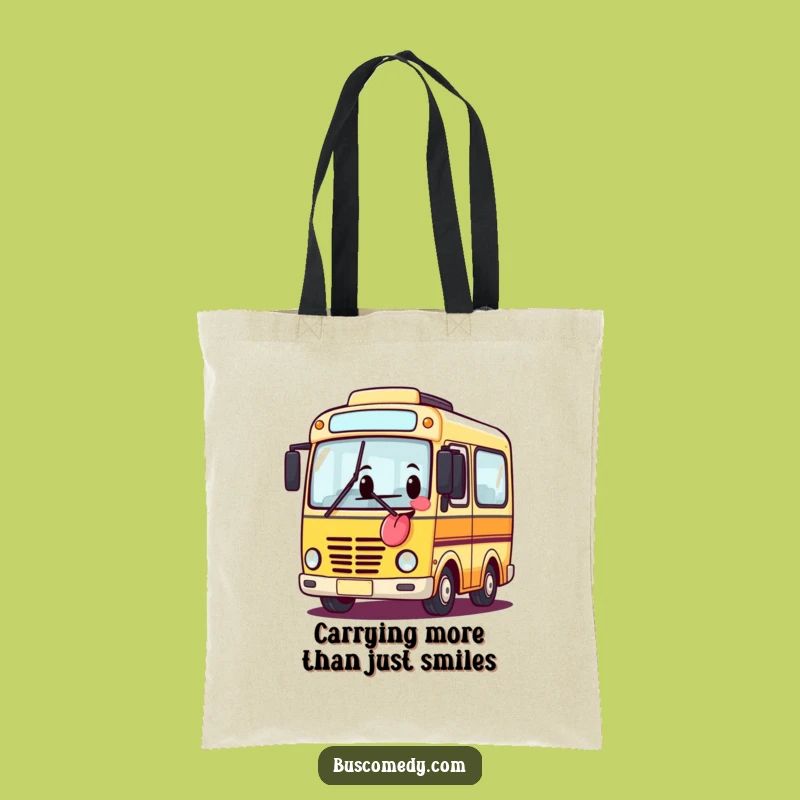 Funny Bus Tongue Out Tote Bag: Carry Your Laughs, A Practical & Hilarious Gift!