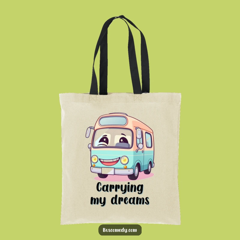 Funny Winking Bus Tote Bag: Carry Your Laughs in Style, a Funny Gift