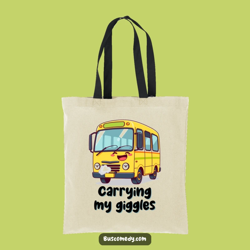 Funny Laughing Bus Tote Bag: Spacious & Hilarious Carry-All, Perfect Funny Gift