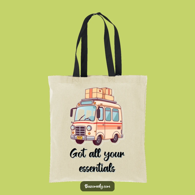 Funny Delivery Bus Tote Bag - Package Balancing Accessory Gift